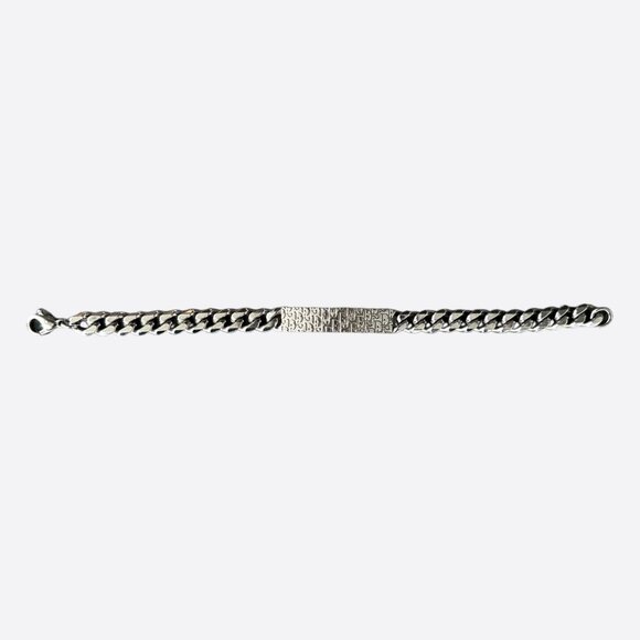 Dior Silver Oblique Cuban Bracelet - Picture 1 of 2
